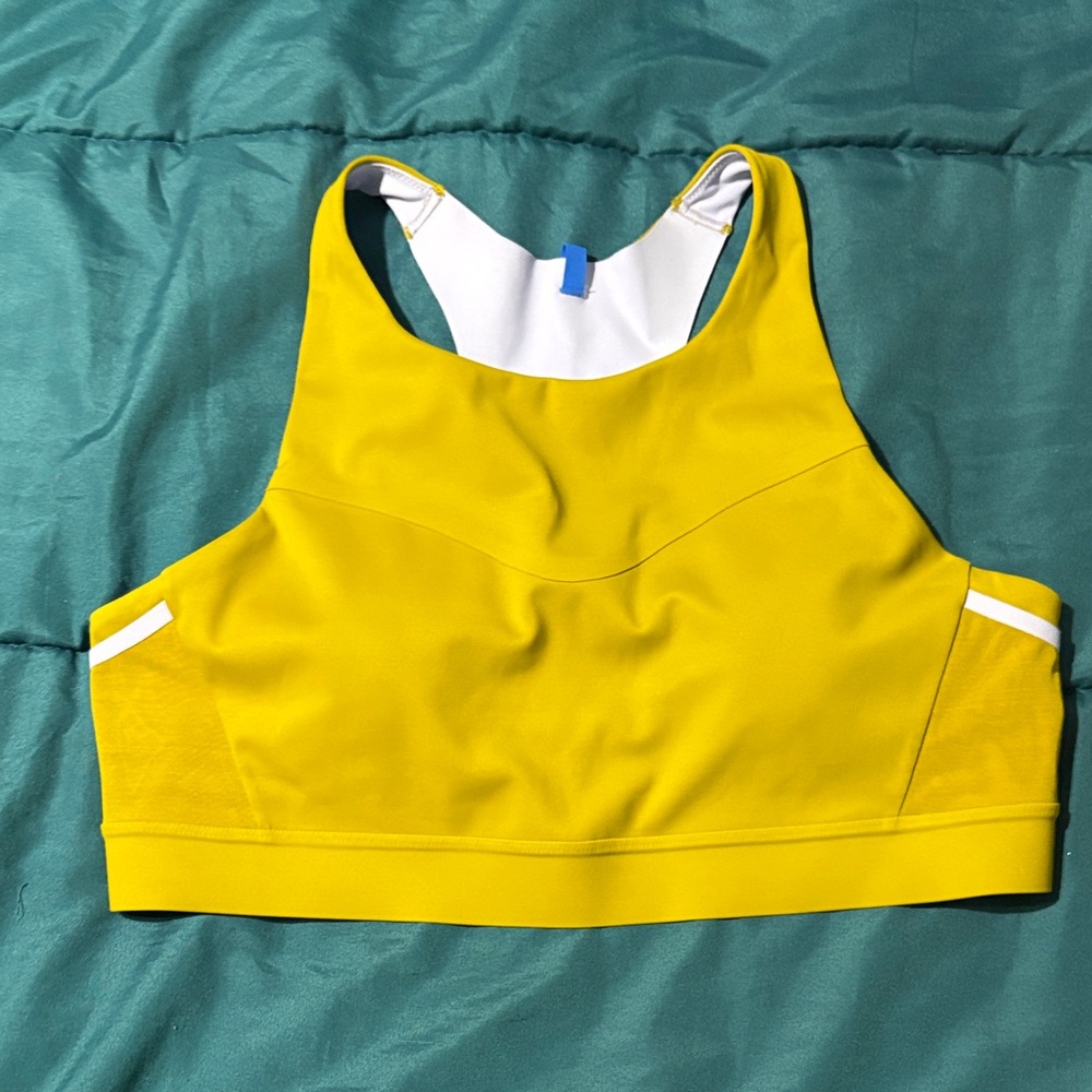 High-Neck Yellow Sports Bralette